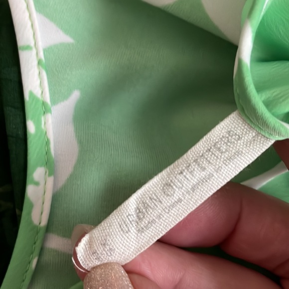 Urban outfitters, green, white flower, slip dress - Picture 3 of 5